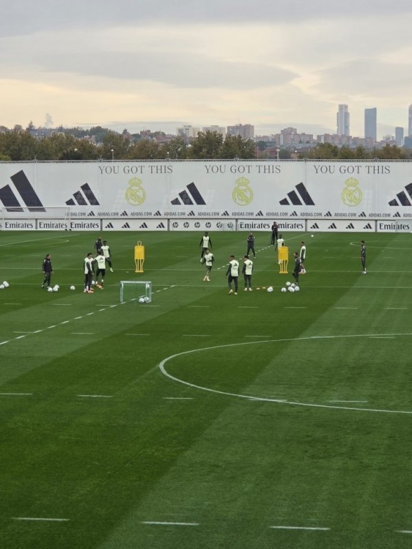 记者:对阵瓦伦西亚赛前最后一练,卡瓦哈尔、吕迪格、阿拉巴缺席